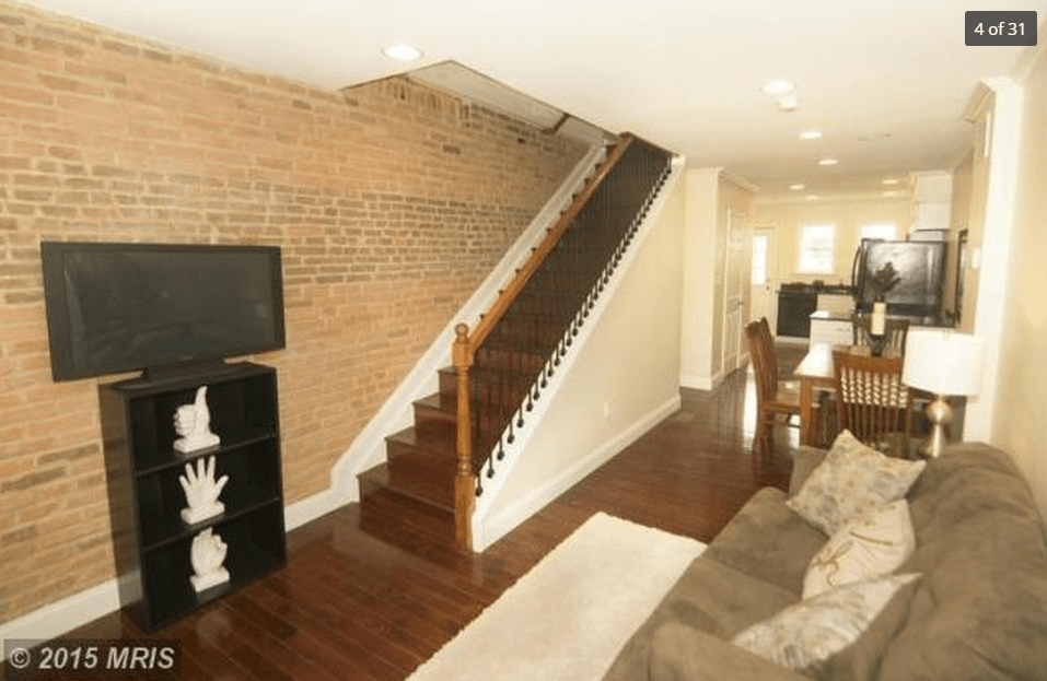 baltimore maryland hard money lender living room renovation