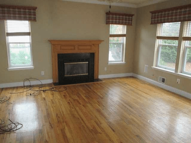 Living room before hard money loan