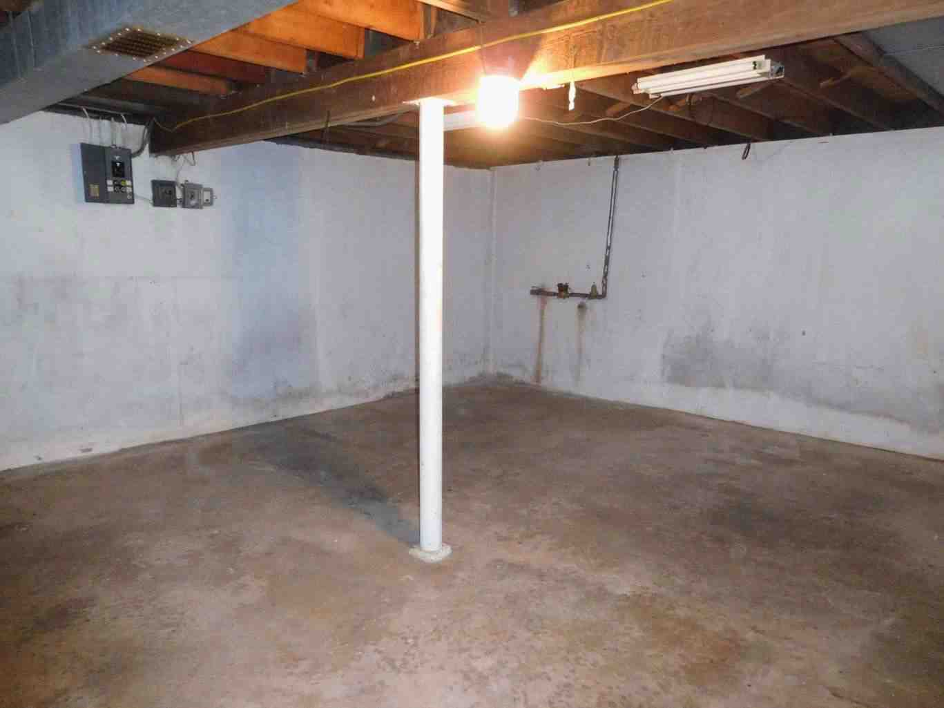 Basement prior to renovations funded by a hard money lender in pennsylvania