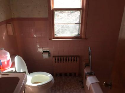 Bathroom funded by fix and flip loan from ny hard money lender