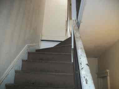 Stairwell of mixed use property in recently funded hard money loan