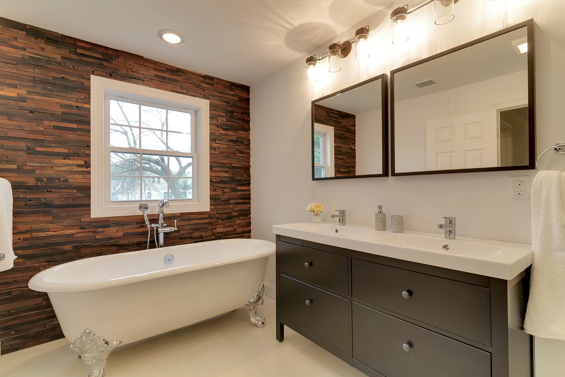 Master bathroom after private loan renovations