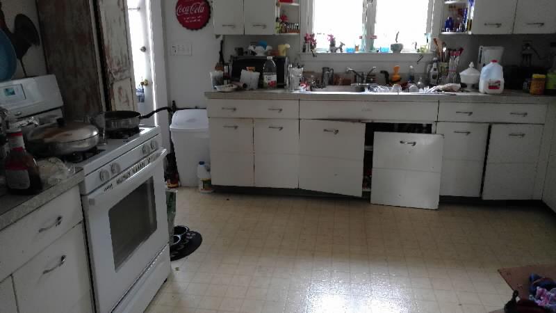 Kitchen before renovations funded by hard money loan in bridgeport ct