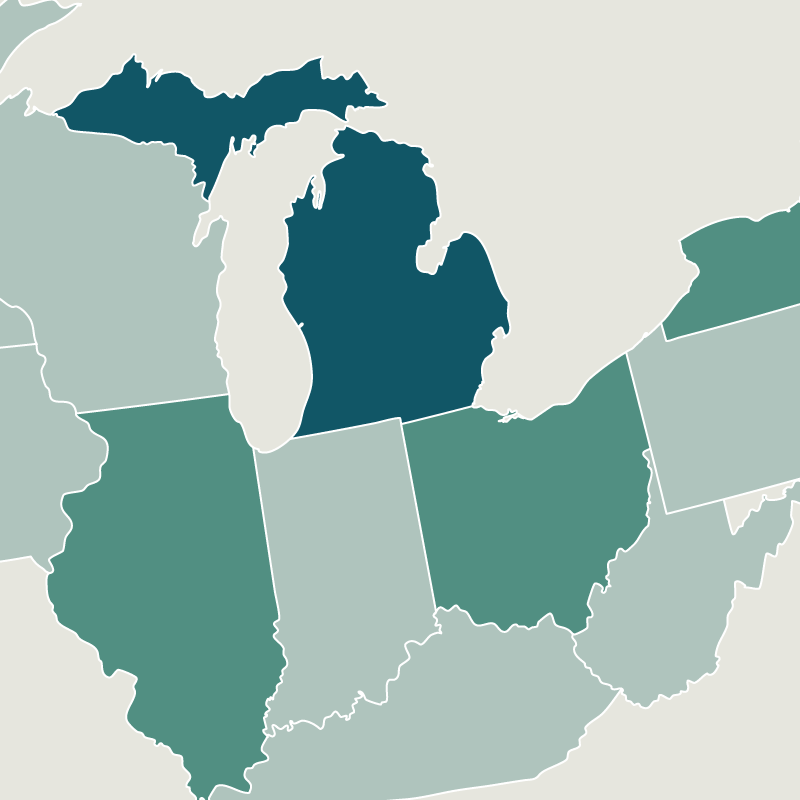 Map of Michigan Hard Money Lenders